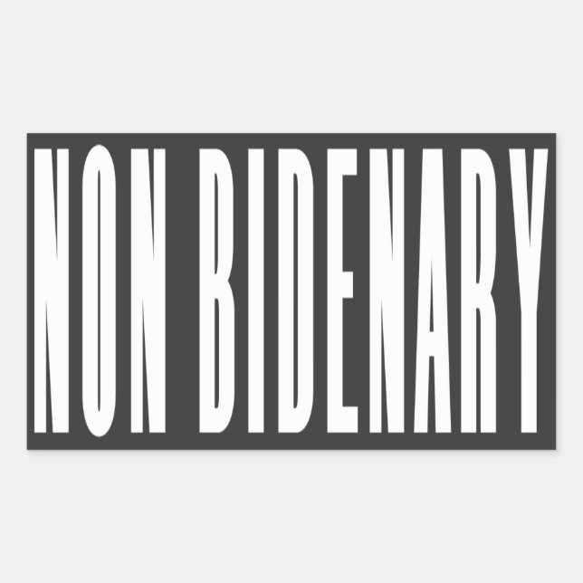Non Bidenary | Anti Joe Biden | Dark  Rectangular Sticker (Front)