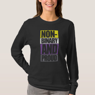 Non Binary And Proud Genderqueer Nonbinary Lgbtqia T-Shirt
