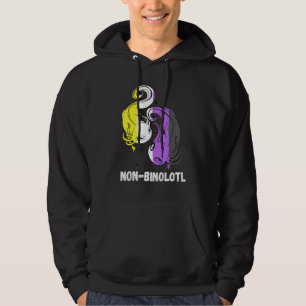 Non Binary Axolotl Genderqueer Pride Lgbt Nonbinar Hoodie