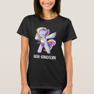 Non Binary Dabbing Unicorn LGBT Nonbinary Pride No T-Shirt