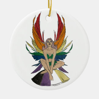 Non-binary Faerie Ceramic Tree Decoration