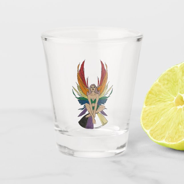 Non-binary Faerie Shot Glass (Front)