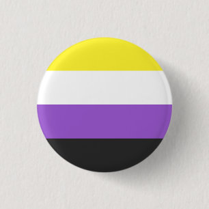 Non-Binary Flag 3 Cm Round Badge