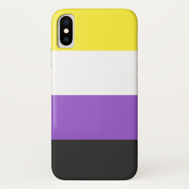 Non-Binary Flag Case-Mate Barely There iPhone X Case-Mate iPhone Case (Back)