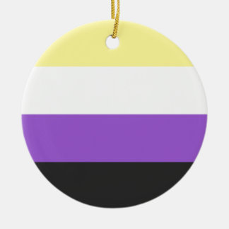 Non-Binary Flag Ceramic Tree Decoration