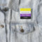 Non-binary flag they/them pronouns button