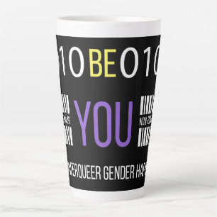 Non Binary Genderqueer Happy Latte Mug
