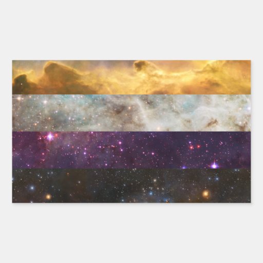 Image of Non-binary nebula flag stickers