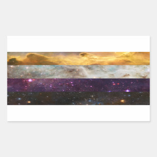 Non-binary nebula flag stickers
