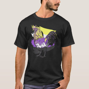 Non Binary Non Binary Chicken Lgbt Agender Suppor T-Shirt