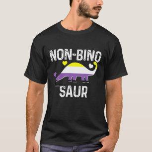Non Binary Non-Binosaur Flag Dinosaur Funny Pride T-Shirt