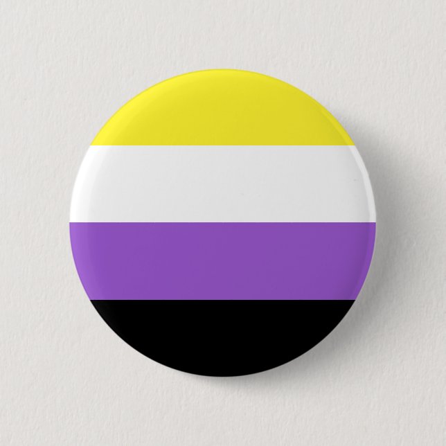Non Binary Pride 6 Cm Round Badge (Front)