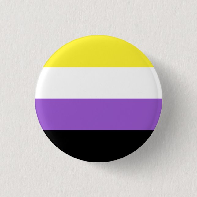 Non binary Pride Flag   3 Cm Round Badge (Front)