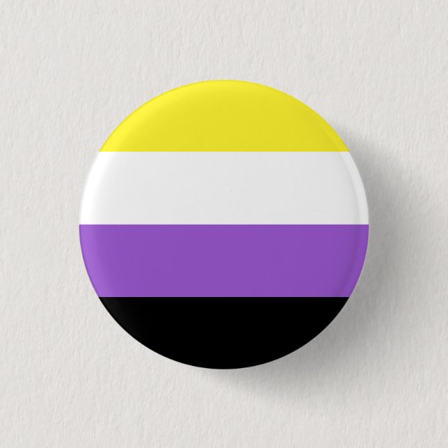 Non Binary Pride Flag 3 Cm Round Badge (Front)