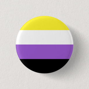 Non Binary Pride Flag 3 Cm Round Badge