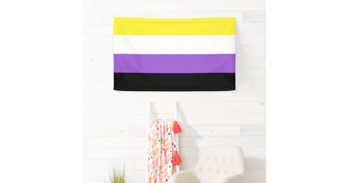 Non Binary Pride Flag Banner Zazzle
