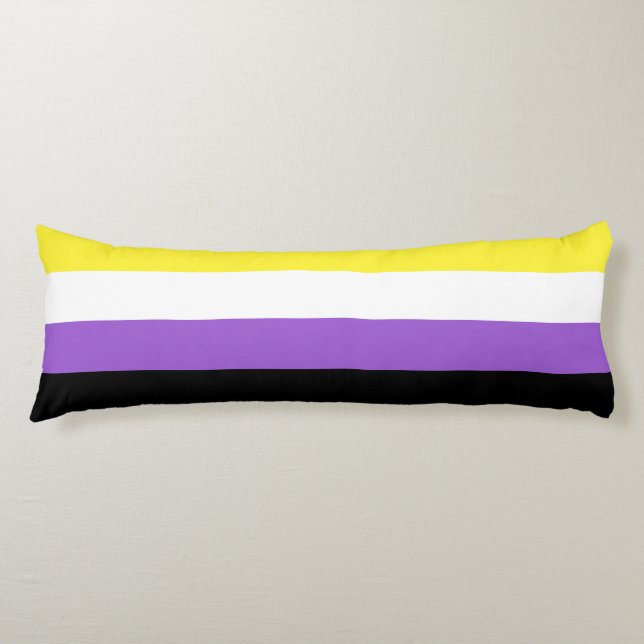 Non Binary Pride Flag Body Cushion (Front)