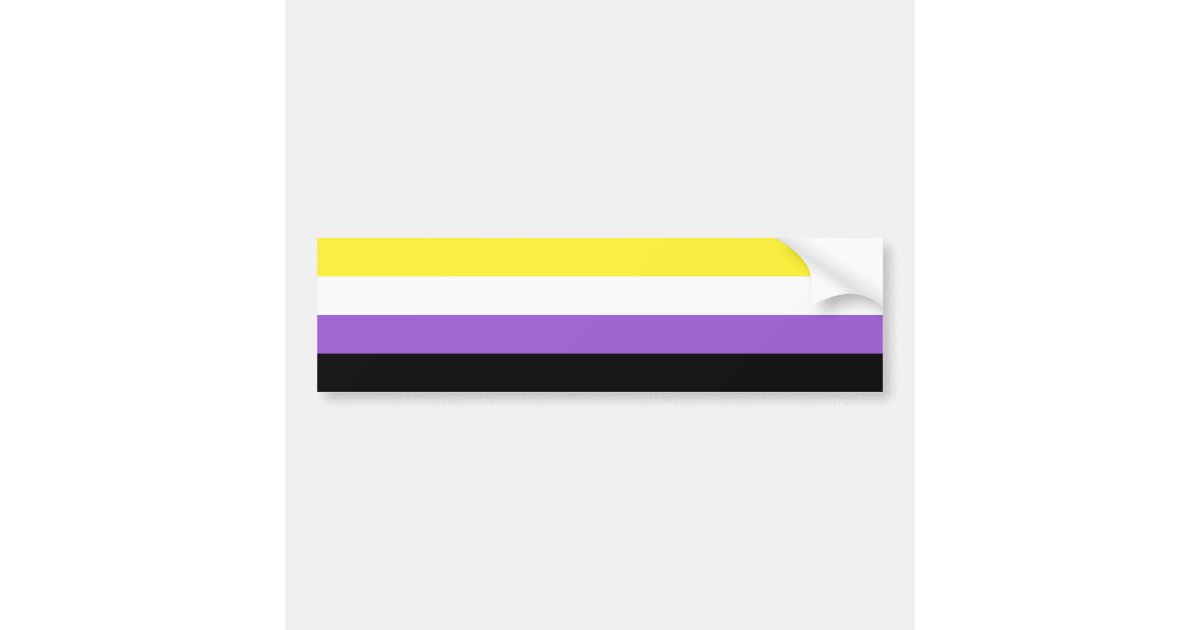 Non Binary Pride Flag Bumper Sticker Zazzle