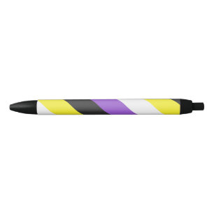 Non-binary pride flag /design with stripes black ink pen