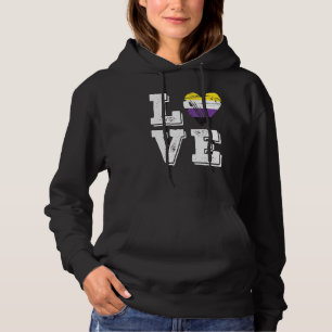 Non Binary Pride Flag Love Non Binary Flag 1 Hoodie