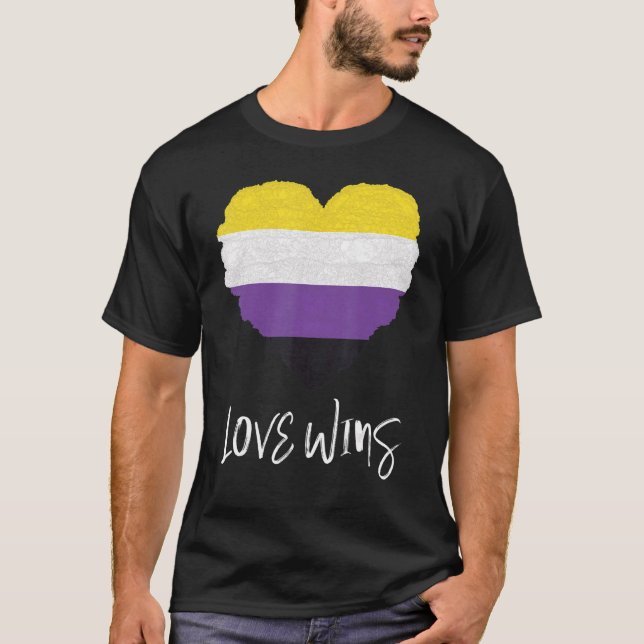 Non Binary Pride Flag Love Wins Non Binary Flag 1 T-Shirt (Front)