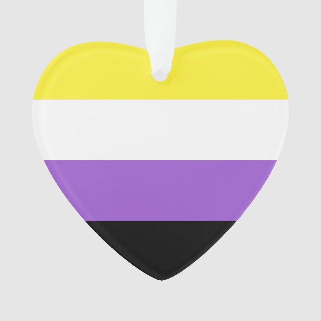Non Binary Pride Flag Ornament (Front)