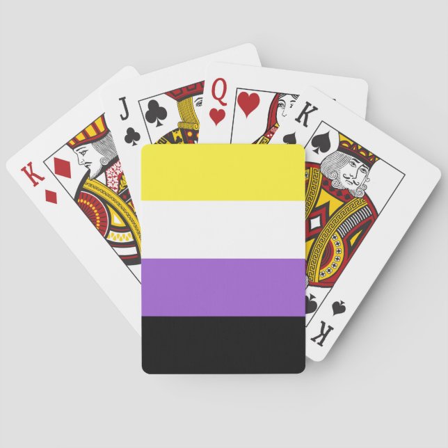 Non Binary Pride Flag Playing Cards (Back)