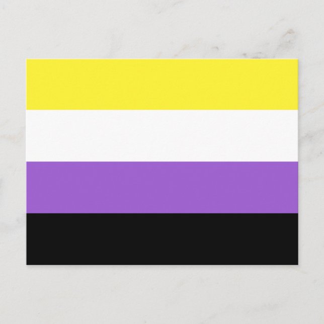 Non Binary Pride Flag Postcard (Front)