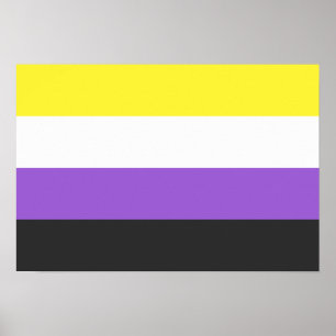 Non-Binary Pride flag Poster