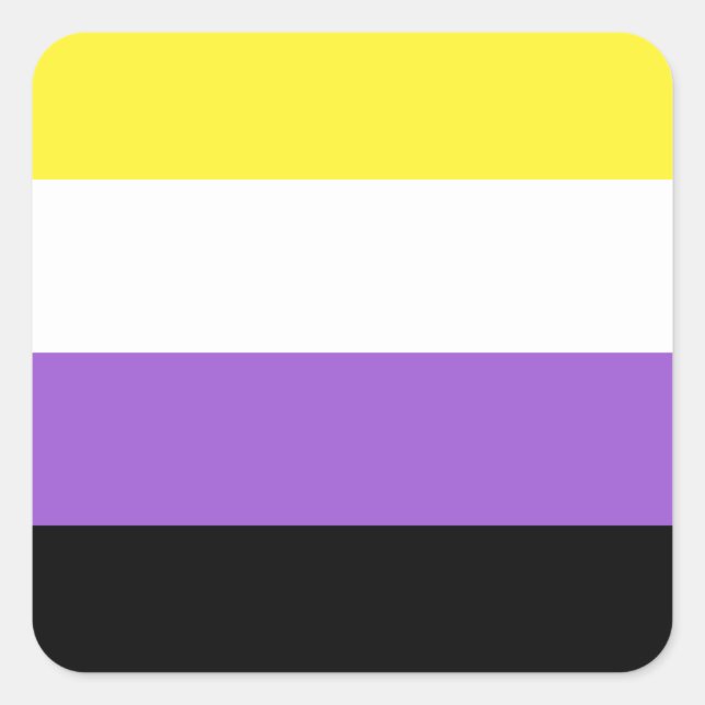 Non Binary Pride Flag Square Sticker (Front)