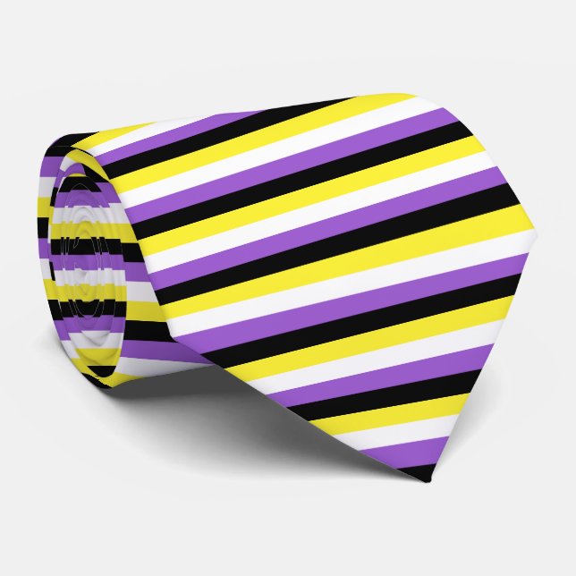 Non Binary Pride Flag Tie (Rolled)