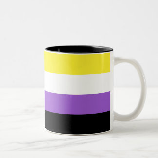 Non Binary Pride Flag Two-Tone Coffee Mug