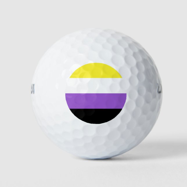 Non Binary Pride Golf Balls (Front)