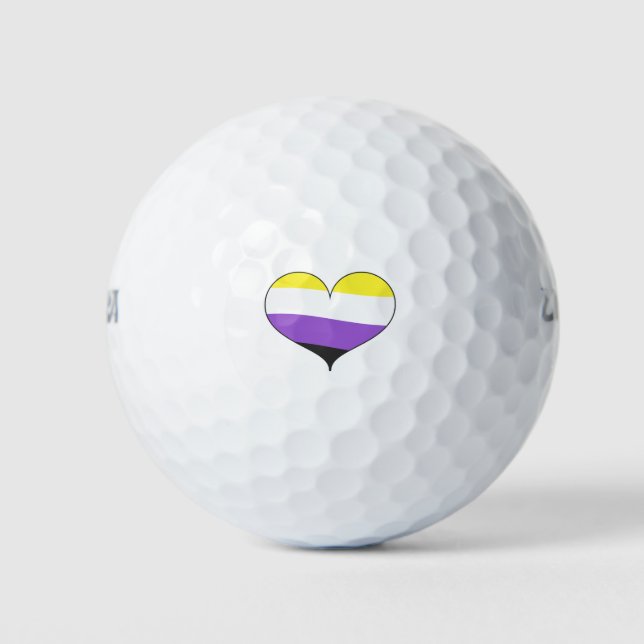 Non Binary Pride Golf Balls (Front)