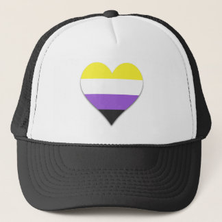 Non-binary pride heart Trucker Hat