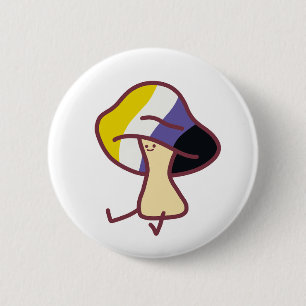 Non-Binary Pride Mushroom Pin