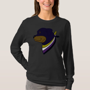 Non Binary Pride Rottie Premium Scoop T-Shirt