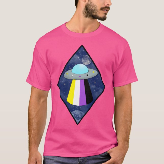 Non Binary Pride Ufo Classic T-Shirt (Front)