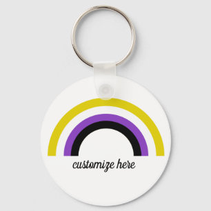 Non-Binary Rainbow Key Ring
