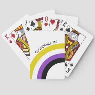 Non Binary Rainbow Pride Flag Personalised Playing Cards