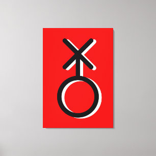 non binary symbol gender gay sexuality identity canvas print