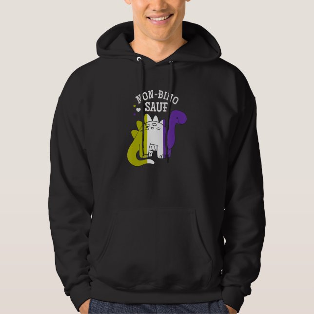 Non Binosaur Non Binary Hoodie (Front)
