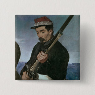 Non Commissoned Officer holding his Rifle 15 Cm Square Badge