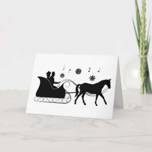 Non-Denominational Company Card: Horse Sleigh Holiday Card