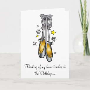 Non-Denominational Happy Holidays Dance Teacher Holiday Card