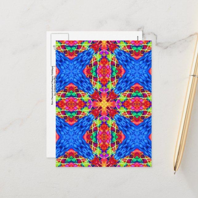 Non-Denominational Happy Holidays Postcard  (Front/Back In Situ)