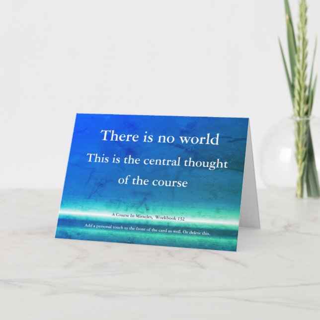 Non duality, There is no world, ACIM Card (Front)