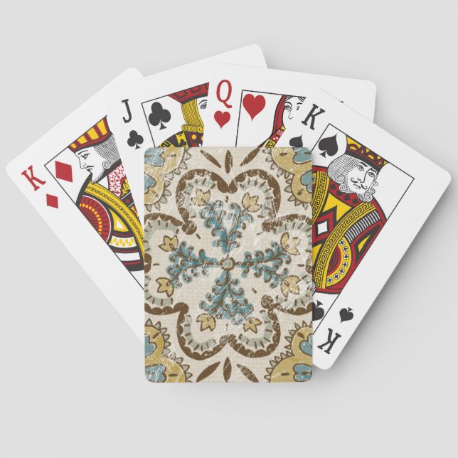 Non-Embellished Batik Square II Playing Cards (Back)