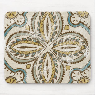 Non-Embellished Batik Square III Mouse Mat