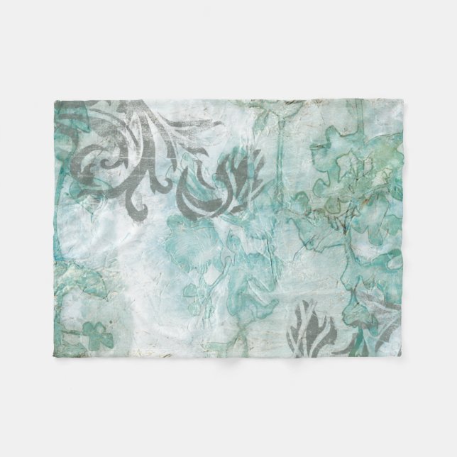 Non-Embellished Flower Spray III Fleece Blanket (Front (Horizontal))
